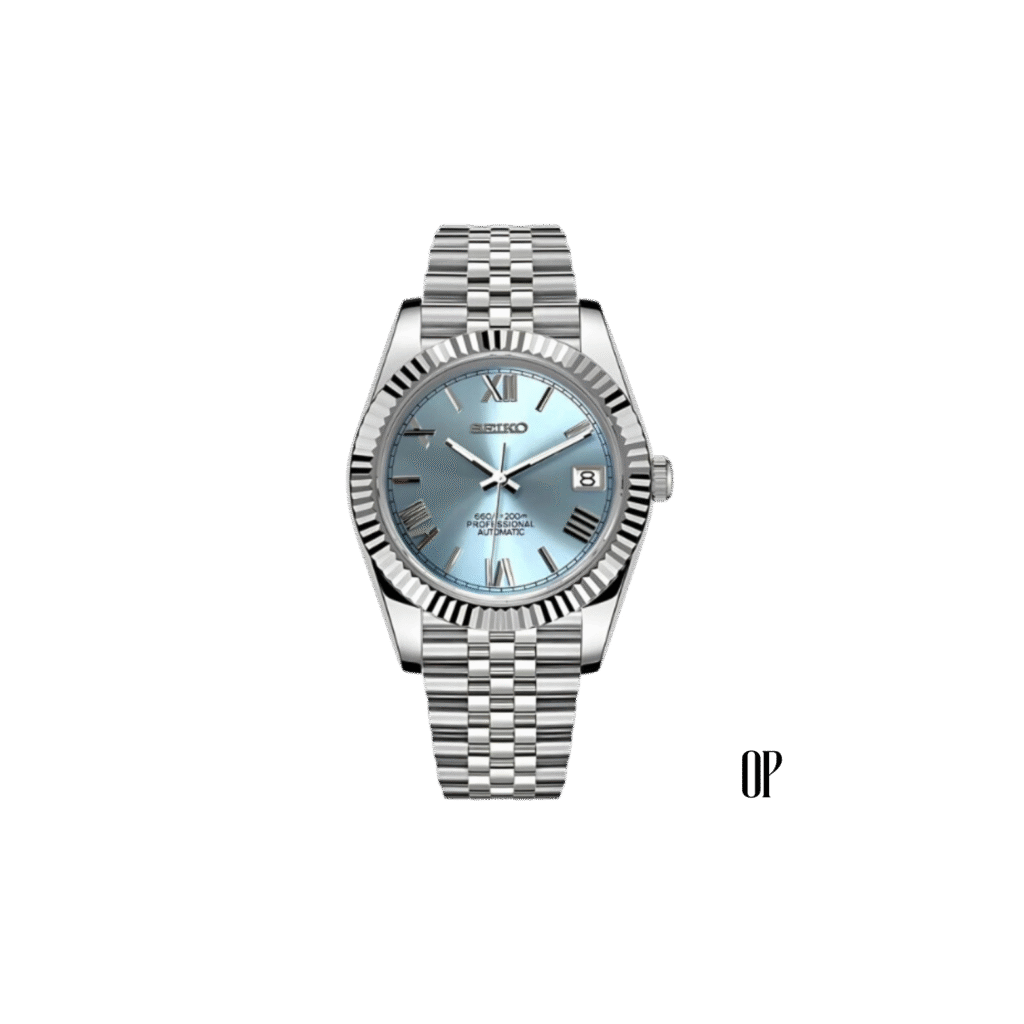 Seiko Datejust Silver/Light Blue
