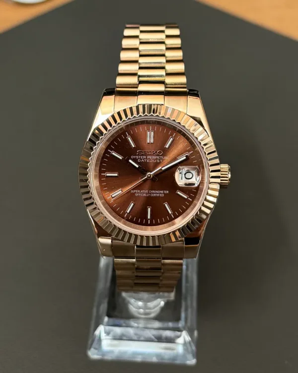seiko-mod-datejust-rose-gold-crystal-champagne-front