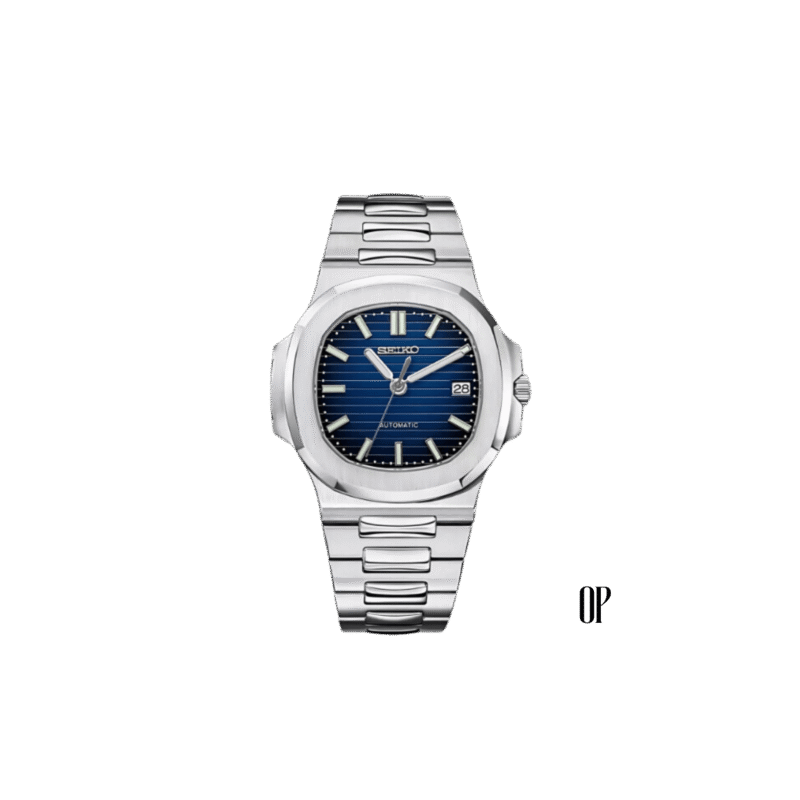 Seiko Mod Nautilus Blue