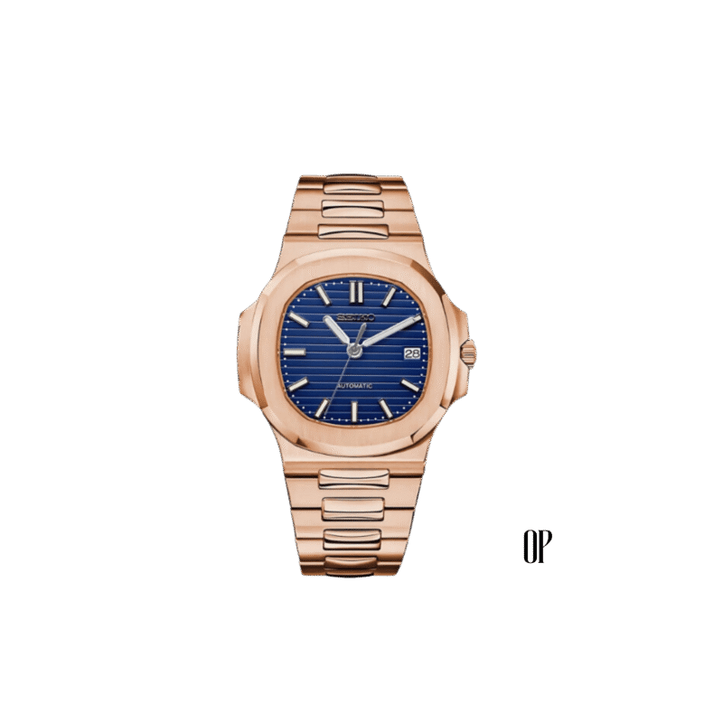 Seiko Nautilus Rose Gold/Blue Watch