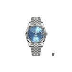 Seiko Mod Datejust Arabic Light Blue