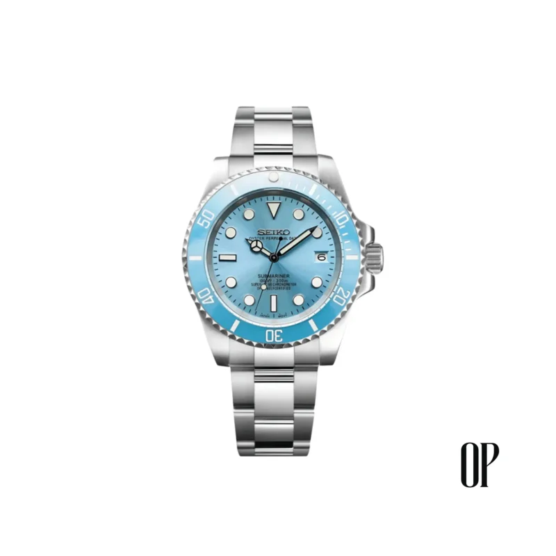 Seiko Mod Submariner Baby Blue