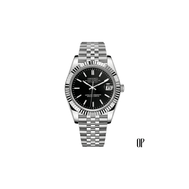 Seiko Mod Datejust Black