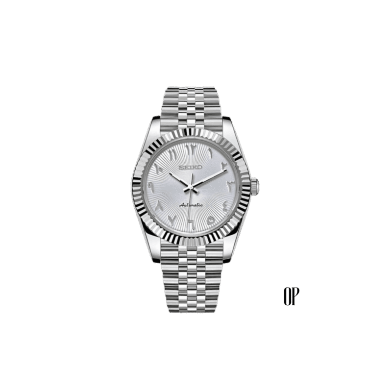 Seiko Mod Datejust Arabic White
