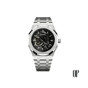 Seiko Mod Royal Oak Skeleton Black