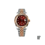 Seiko Mod Datejust Roman Red Two Tone