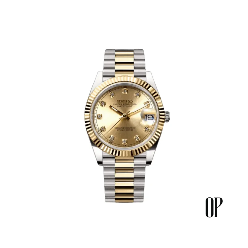 Seiko Mod Datejust Gem Gold Two Tone