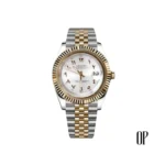 Seiko Mod Datejust Arabic White Two Tone