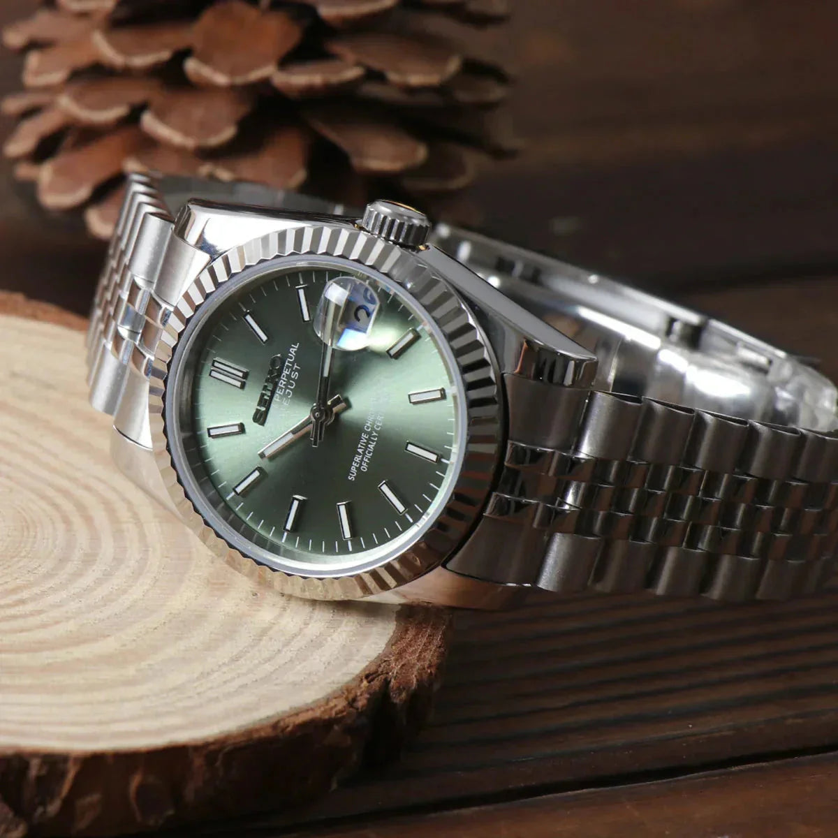 Seiko Mod Datejust Rhodium Ottoman Prieur