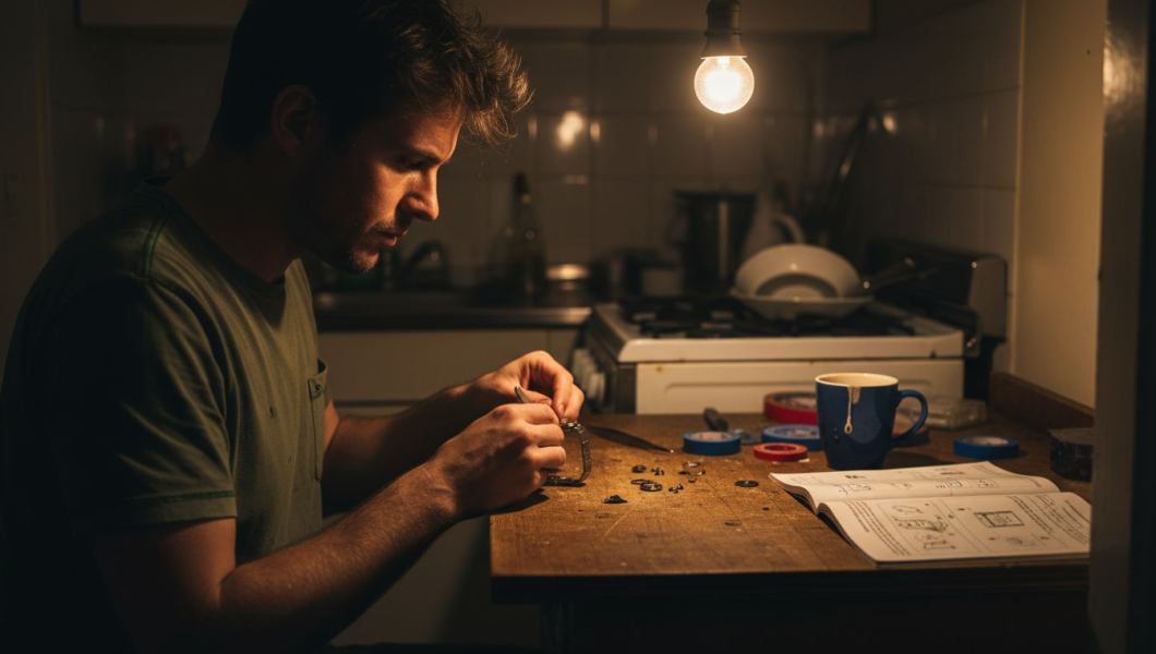Seiko watch modding at home workspace
