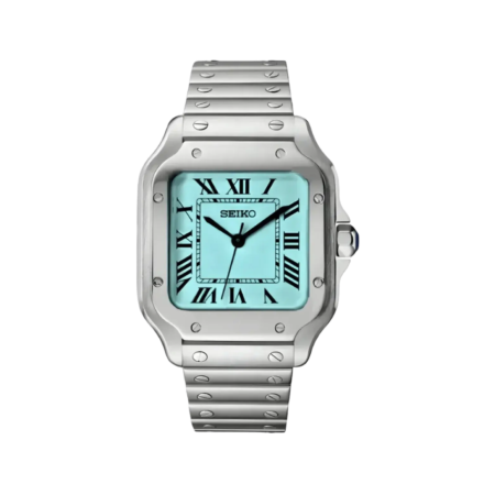 Seiko Mod Santos bleu Tiffany